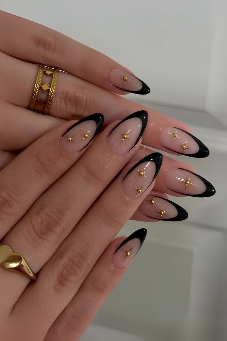 французький манікюр чорний френч - зображення 3